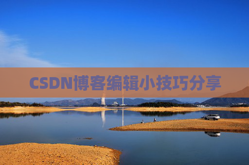 CSDN博客编辑小技巧分享